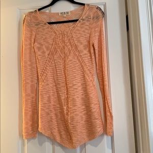 Pink Rose Peach Knit Sweater